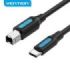 Vention CQUBF Cable USB 2.0 Tipo C a Tipo B - Transferencia 480 Mbps - 2A - Color Negro