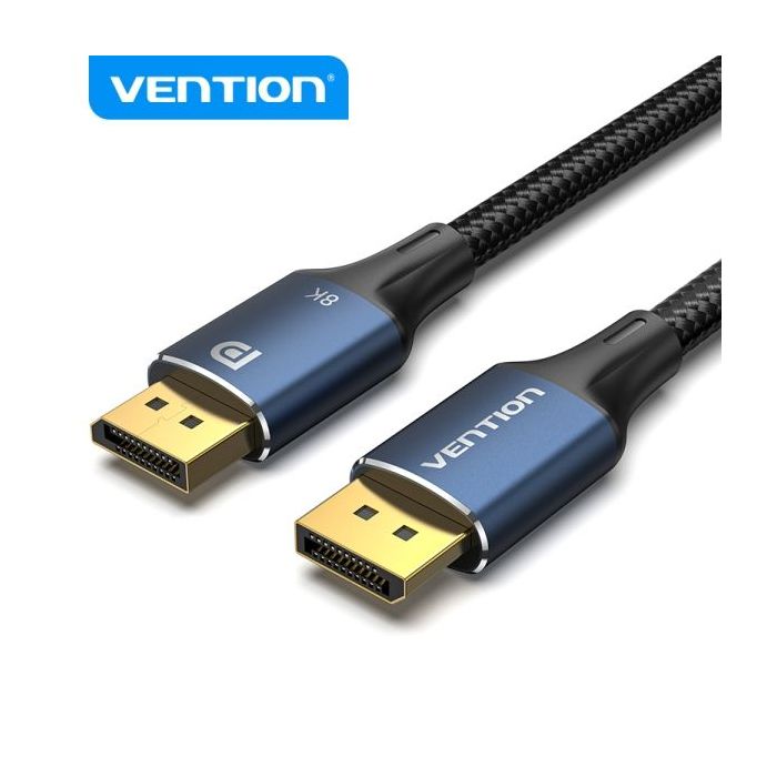 Vention Cable DisplayPort 1.4 8K Trenzado - Resolucion 8K@60Hz - 4K@144Hz - HDR - Compatible FreeSync/G-Sync - Color Azul