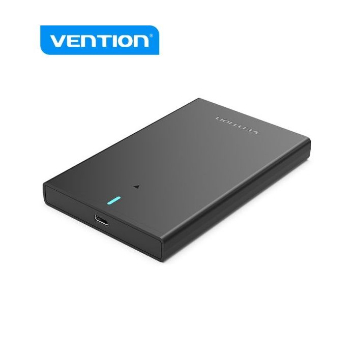Vention Carcasa USB 3.1 Gen 2-C - Transferencia 6 Gbps - UASP y Trim - Modo Suspension - Proteccion ABS - Facil Instalacion - Color Negro