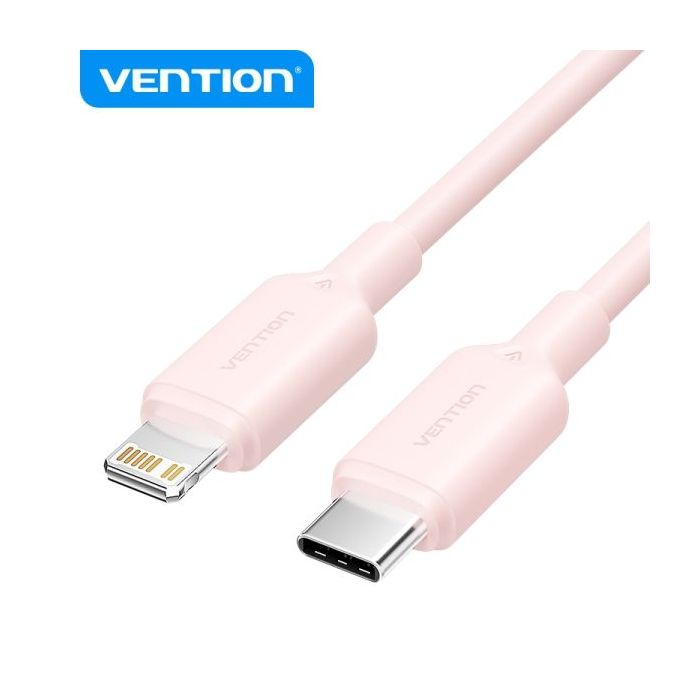 Vention Cable USB 2.0 Tipo C a Lightning - Niquelado - 27W - 3A - Color Rosa