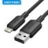 Vention Cable USB 2.0 Lightning - Galvanizado Nickel - Transmision 480Mbps - Salida 2.4A - Color Negro