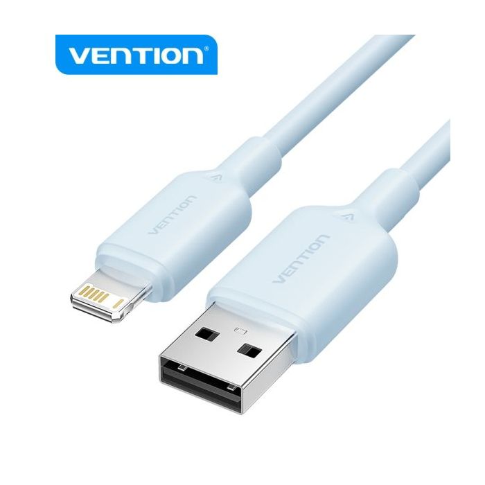 Vention Cable USB 2.0 Lightning - Transmision 480Mbps - Salida 2.4A - Color Azul
