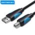 Vention Cable USB 2.0 Impresoras - Transmision 480 Mbps - Recubrimiento Aluminio y Trenza Metalica - Carcasa PVC - AWG 24+28 - Color Negro