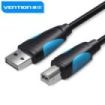 Vention Cable USB 2.0 Impresoras - Transmision 480 Mbps - Recubrimiento Aluminio y Trenza Metalica - Carcasa PVC - AWG 24+28 - Color Negro