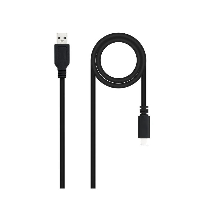 Nanocable Cable 2.0 3A USB-C Macho a USB-A Macho - Longitud 1.50m - Color Negro