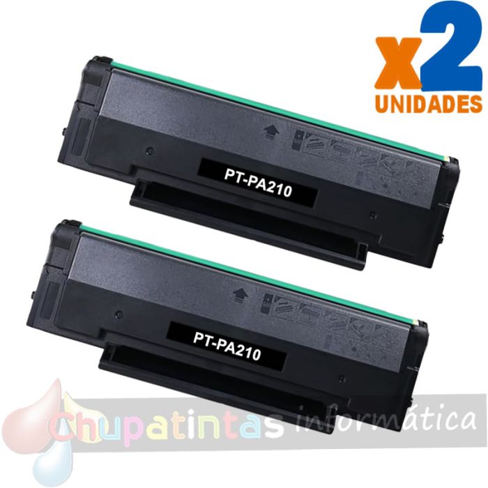 Pantum PA210 Negro Pack de 2 Cartuchos de Tóner Genéricos