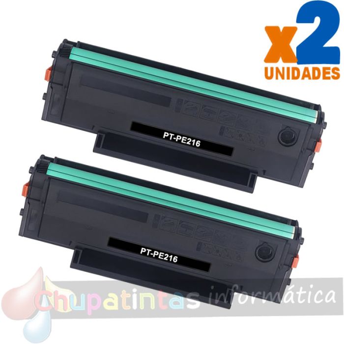 Pantum PE216 Negro Pack de 2 Cartuchos de Tóner Genéricos