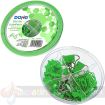 Dohe Combo Ovni Pack de Accesorios de Escritorio - 12 Pinzas de 15mm, 5 Pinzas de 19mm, 50 Clips de 28mm y 30 Push Pins de 22mm - Color Verde