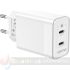 Aisens Cargador GAN 45W - 2xUSB-C PD3.0 QC4.0 - Color Blanco-2