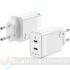 Aisens Cargador GAN 45W - 2xUSB-C PD3.0 QC4.0 - Color Blanco-3