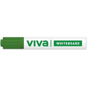 Molin Viva Rotulador para Pizarra Blanca - Punta Redonda de Fibra Sintetica - Trazo 3mm - Tinta con Base de Alcohol - Color Verde