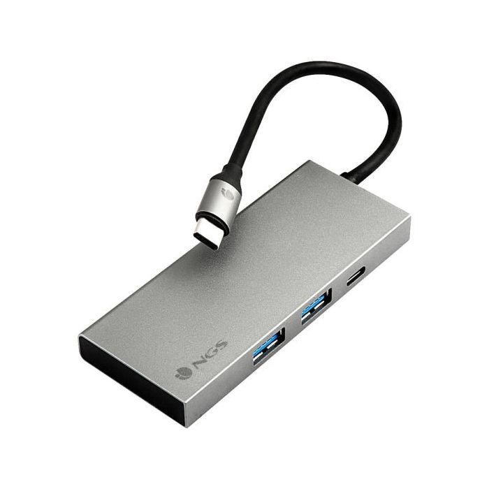 NGS Wonder Dock 4 Pro 4 en 1 Hub USB-C - 2x USB 3.0, 1x USB-C PD 100W, 1x HDMI - Admite Resoluciones Maximas de 4K a 30 Hz - Velocidad hasta 5 Gbps