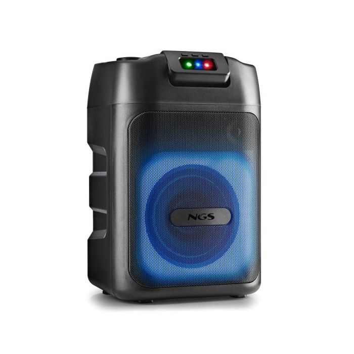 NGS Wild Club Altavoz Portatil 80W TWS Bluetooth 5.2 - Iluminacion Laser al Ritmo de la Musica - USB, TF y Aux In - Autonomia hasta 6h - Color Negro