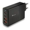 NGS Bud 100W Cargador Universal de Pared 100W Ultrarapido - 2x USB-C PD - PPS, 2x USB-A QC 3.0 - Color Negro