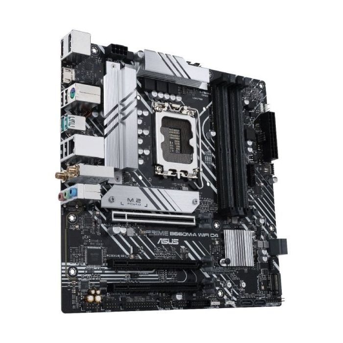 Asus Prime B660M-A WiFi D4 Placa Base Intel 1700 4x DDR4 - WiFi, Bluetooth, HDMI, M.2, PCIe3.0, 4.0, 4x Sata III, USB 3.2, MicroATX