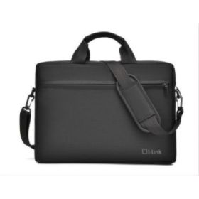 L-Link Maletin para Portatil hasta 15.6" - Bordes Acolchados y Reforzados - Bolsillo Exterior - Cobertura Exterior Repelente al Agua - Cierre de Cremallera - Color Negro