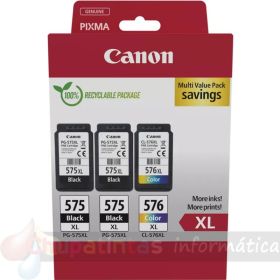 Canon PG575XL/CL576XL Multipack de 3 Cartuchos de Tinta Originales - 5437C004-1