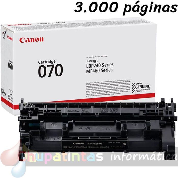 Canon 070 Negro Cartucho de Tóner Original - 5639C002