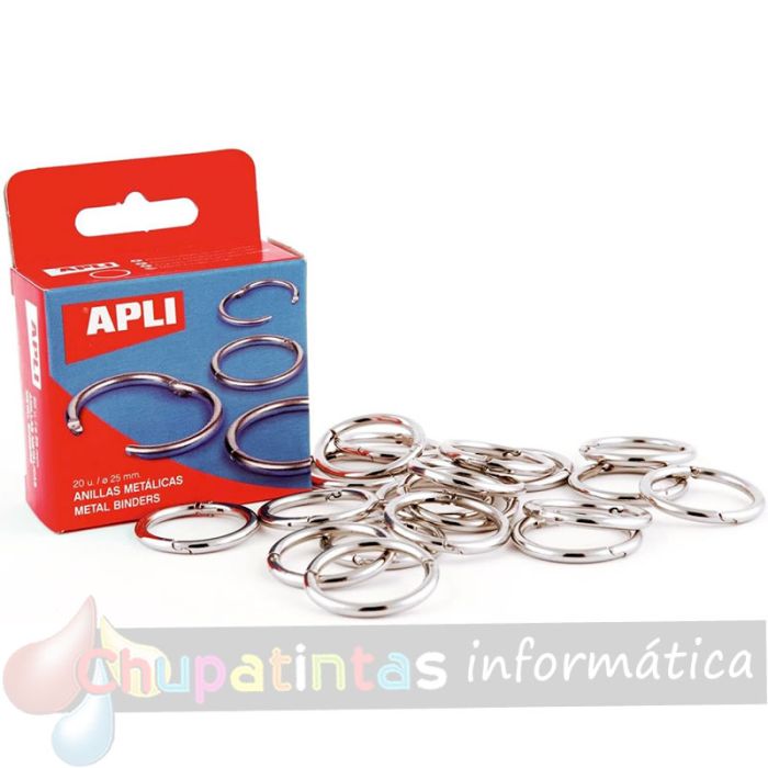 Apli Pack de 20 Anillas Metálicas Articuladas diámetro 25 mm -2