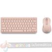 NGS Fantasy Pack Teclado Compacto Silencioso + Raton Silencioso 1600dpi 5 Botones - Conexion 2,4GHz, BT1 y BT2 - Color Rosa