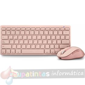 NGS Fantasy Pack Teclado Compacto Silencioso + Ratón Silencioso 1600dpi 5 Botones - Conexión 2,4GHz, BT1 y BT2 - Color Rosa-3