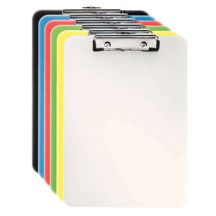 Esselte Vivida Carpeta con Pinza Metalica  A4 - Capacidad para 80 Hojas - Resistente Poliestireno Opaco - Gancho para Colgar - Colores Surtidos