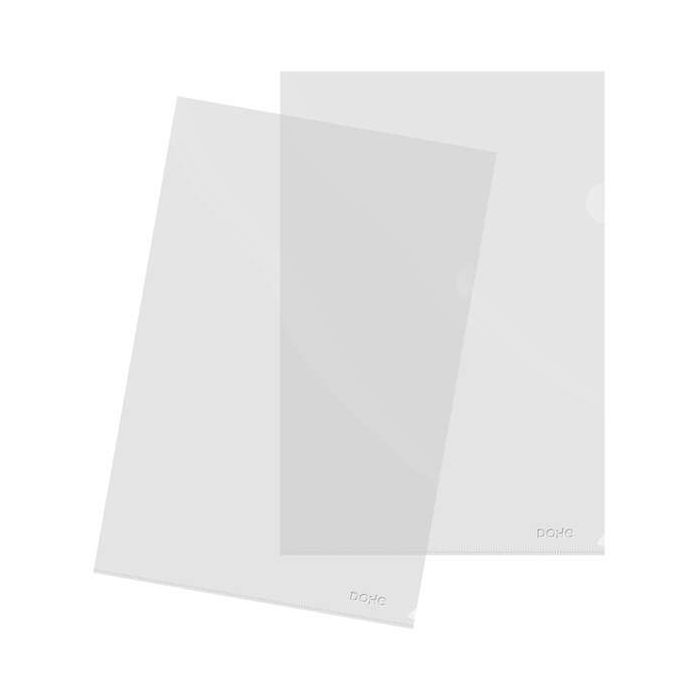 Dohe Caja de 100 Dossier con Uñero Tamaño Folio - Polipropileno Transparente Acabado Cristal