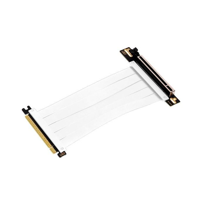 Aisens Cable de Extension Riser PCIe 4.0 x16 Flexible - Blindaje EMI - Longitud 17cm - Color Blanco