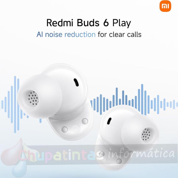 Xiaomi Redmi Buds 6 Play Auriculares Bluetooth 5.4 - Color Blanco -5