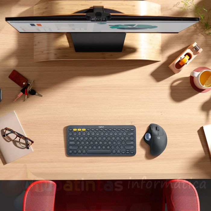 Logitech Ergo M575 Ratón Inalámbrico TrackBall USB 2000dpi - 5 Botones - Uso Diestro - Color Grafito - 2