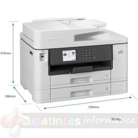 Brother MFC-J5740DW Impresora Multifunción A3 Color Wifi Dúplex Fax 27ppm - Medidas