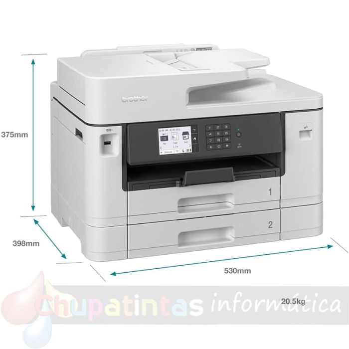 Brother MFC-J5740DW Impresora Multifunción A3 Color Wifi Dúplex Fax 27ppm - Medidas
