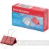 Erichkrause Pack de 12 Pinzas Sujetapapeles - 19mm - Capacidad hasta 70 Hojas - Resistente a la Corrosión - Colores Surtidos