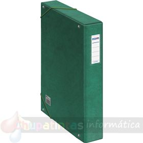 Dohe Caja para Proyectos Lomo 5cm - Cartón Forrado con Papel Impreso y Plastificado - Cierre con Gomas - Color Verde