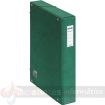 Dohe Caja para Proyectos Lomo 5cm - Carton Forrado con Papel Impreso y Plastificado - Cierre con Gomas - Color Verde