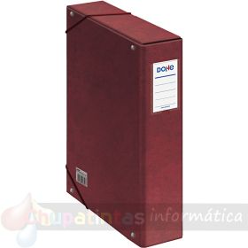 Dohe Caja para Proyectos Lomo 7cm - Cartón Forrado con Papel Impreso y Plastificado - Cierre con Gomas - Color Rojo