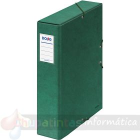 Dohe Caja para Proyectos Lomo 7cm - Cartón Forrado con Papel Impreso y Plastificado - Cierre con Gomas - Color Verde
