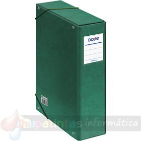 Dohe Caja para Proyectos Lomo 9cm - Cartón Forrado con Papel Impreso y Plastificado - Cierre con Gomas - Color Verde