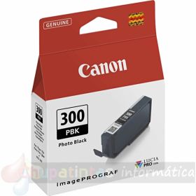Canon PFI300 Negro Foto Cartucho de Tinta Original - 4193C001/PFI300PBK