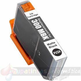 Canon PFI300 Negro Mate Cartucho de Tinta Pigmentada Genérico - Reemplaza 4192C001/PFI300MBK
