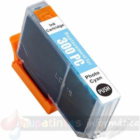 Canon PFI300 Cian Foto Cartucho de Tinta Pigmentada Genérico - Reemplaza 4197C001/PFI300PC