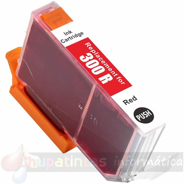 Canon PFI300 Rojo Cartucho de Tinta Pigmentada Genérico - Reemplaza 4199C001/PFI300R
