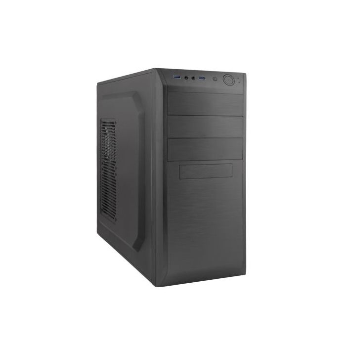 Coolbox F750 Caja ATX con Fuente de Alimentacion - Apta para 5.25", 3.5", 2.5" - USB-A 3.0, Audio HD - Cerradura Kensington - Color Negro