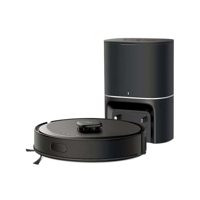 TP-Link Tapo RV30 Max Plus Robot Aspirador Inteligente WiFi 5300 Pa + Estacion de Vaciado Automatico - Barrido y Fregado - Autonomia hasta 150min - 5 Niveles de Potencia - Color Negro
