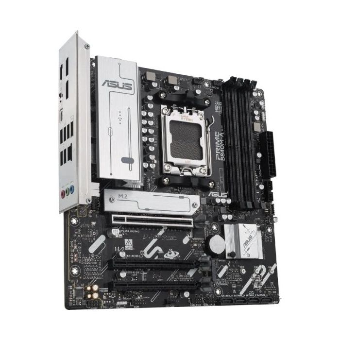 Asus Prime B840M-A-CSM Placa Base AM5 - 4x DDR5, 3x M2, 4x Sata III, PCIe 3.0, 4.0, USB 2.0, 3.2, USB-C, RJ-45, HDMI, DisplayPort - Factor de Forma MicroATX