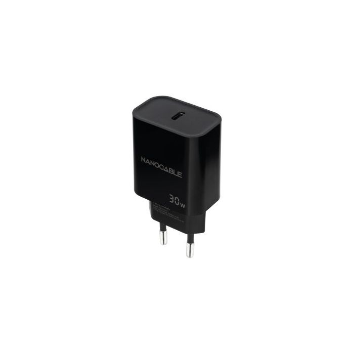 Nanocable Cargador de Pared USB-C/PD 30W - Color Negro