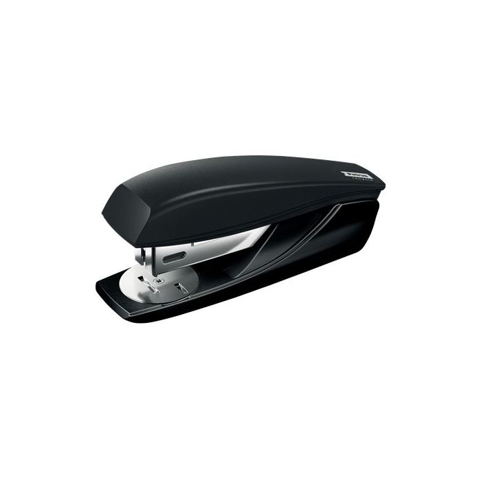 Petrus 210 Recycle Grapadora de Sobremesa - Grapa hasta 25 Hojas - 96% de Plastico Reciclado - Grapado Abierto, Cerrado y Clavado - Incluye 200 grapas Petrus 22/6 - Color Negro