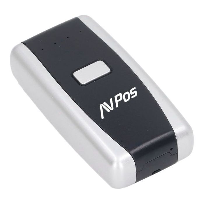 AVPos Lector de Codigos Portatil BT01 - Codigos 1D, 2D y QR - USB y serie - Bluetooth - 1000mAh - Color Negro