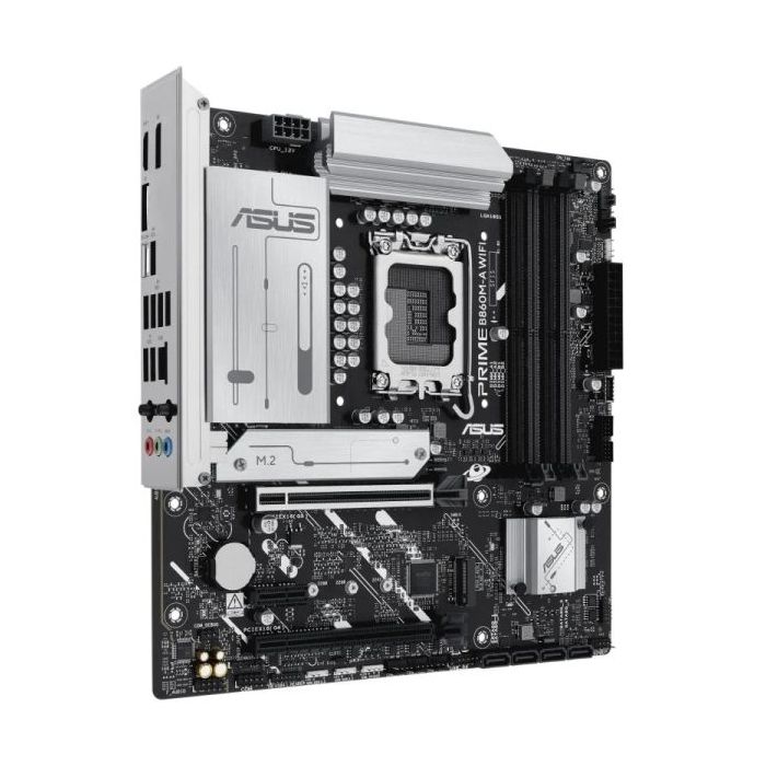 Asus Prime B860M-A WIFI Placa Base LGA 1851 - WiFi, Bluetooth, 4x DDR5, 2x M2, 4x SATA III, PCIe 4.0, 5.0, USB 2.0, 3.2, RJ-45, HDMI, DisplayPort - Factor de Forma MicroATX