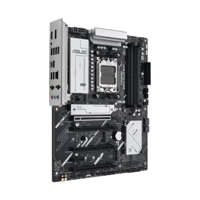 Asus Prime B840-PLUS WIFI Placa Base AM5 -WiFi, Bluetooth, 4x DDR5, 3x M2, 4x Sata III, PCIe 3.0, 4.0, USB 2.0, 3.2, USB-C, RJ-45, HDMI, DisplayPort - Factor de Forma ATX